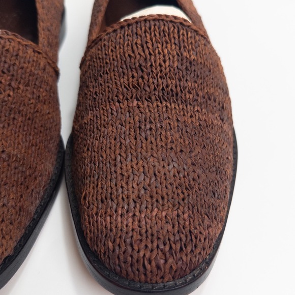 Cole Haan Resort Loafers Men's 10M Brown Woven Leather Artisan Slip On Shoes